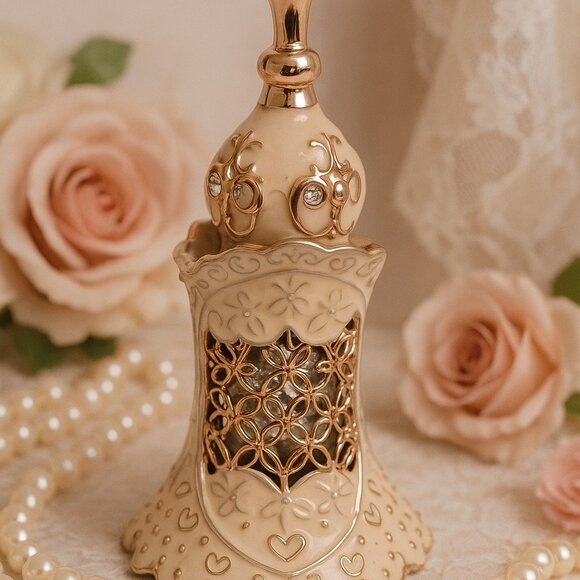 Japara Rose Gold Perfume Bottle with Glass Dauber - Picture 1 of 6